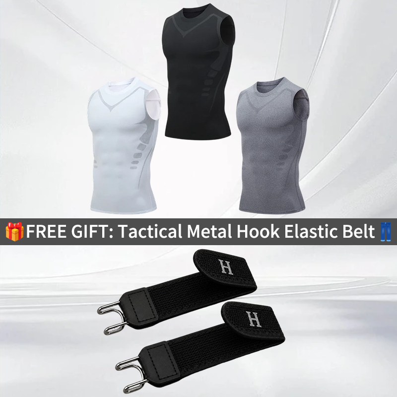 🔥LAST DAY SPECIAL PRICE: 29.9$ ! 💪 Ionic Shaping Vest – Compression & Cooling – Body Contouring & Sleeveless – Invisible Under Clothes 🕶️