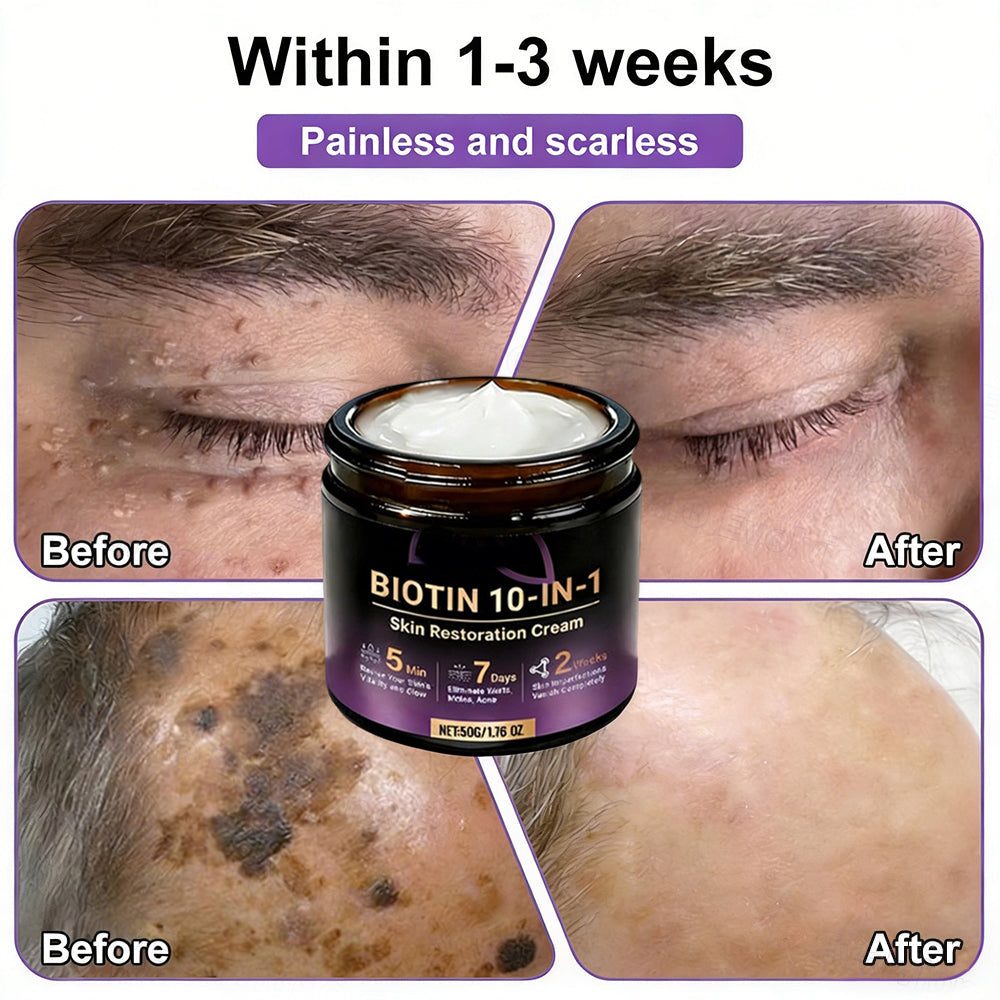 ✨Made and Shipped from USA ✨Biotin 10-in-1 Skin Restoration Cream 🍀