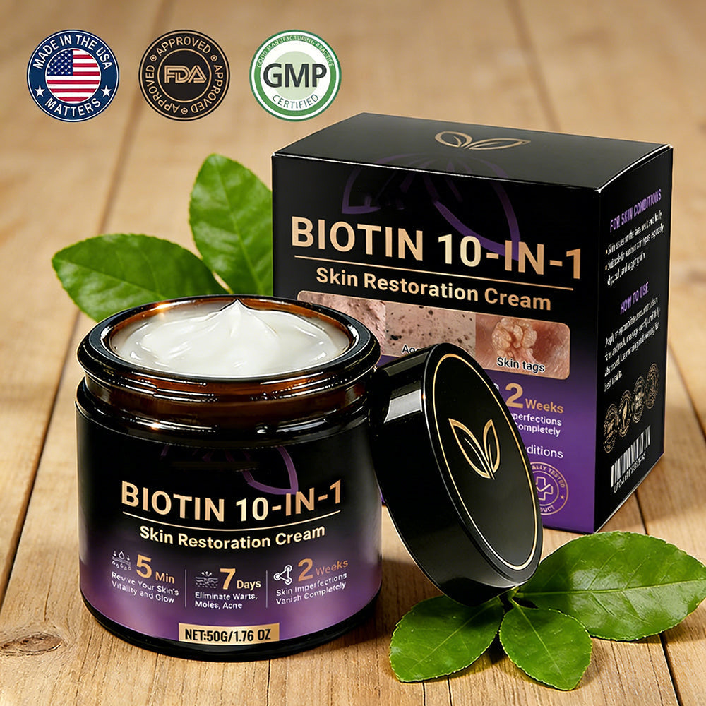 ✨Made and Shipped from USA ✨Biotin 10-in-1 Skin Restoration Cream 🍀