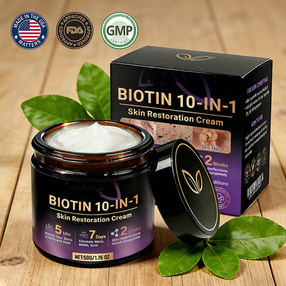 ✨Made and Shipped from USA ✨Biotin 10-in-1 Skin Restoration Cream 🍀