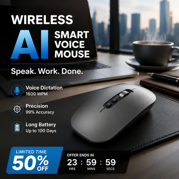 🔥Last Day 48% OFF🌟Wireless AI Smart Voice Mouse🖱️