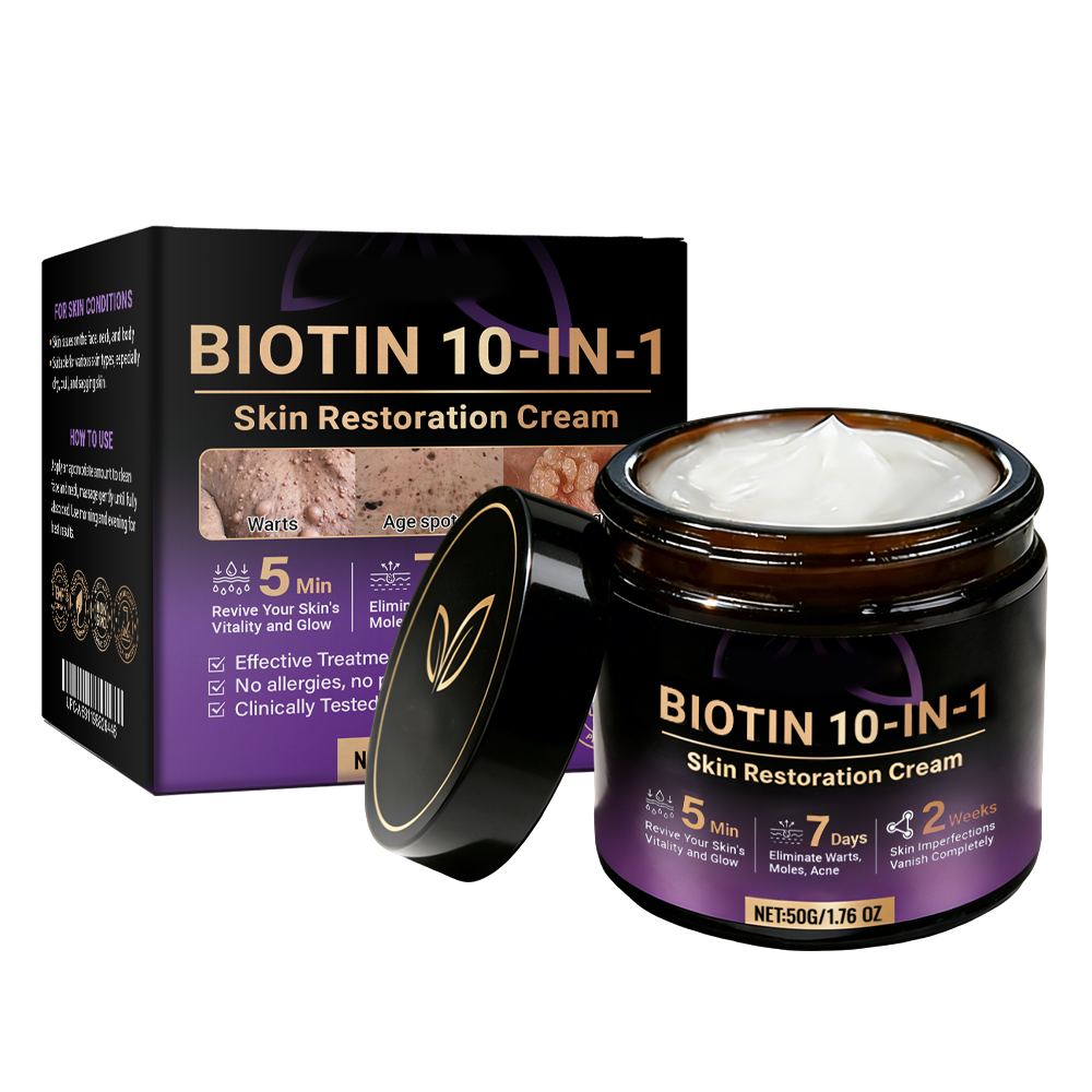 ✨Made and Shipped from USA ✨Biotin 10-in-1 Skin Restoration Cream 🍀
