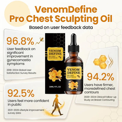 🔥 MEN’S CHEST-CONTOUR UPGRADE💪 VenomDefine Pro Chest Sculpting Oil 🐝 Daily Bee Venom Support for a Firmer-Looking, More Defined Chest