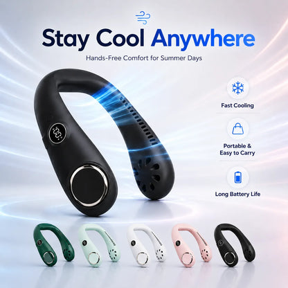 🔥 49% OFF 🍃Portable Neck Fan – Hands-Free Cooling for Hot Summer Days