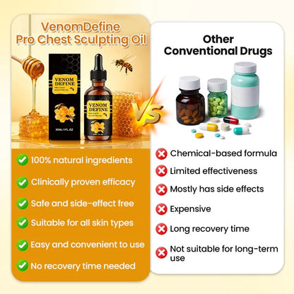 🔥 MEN’S CHEST-CONTOUR UPGRADE💪 VenomDefine Pro Chest Sculpting Oil 🐝 Daily Bee Venom Support for a Firmer-Looking, More Defined Chest