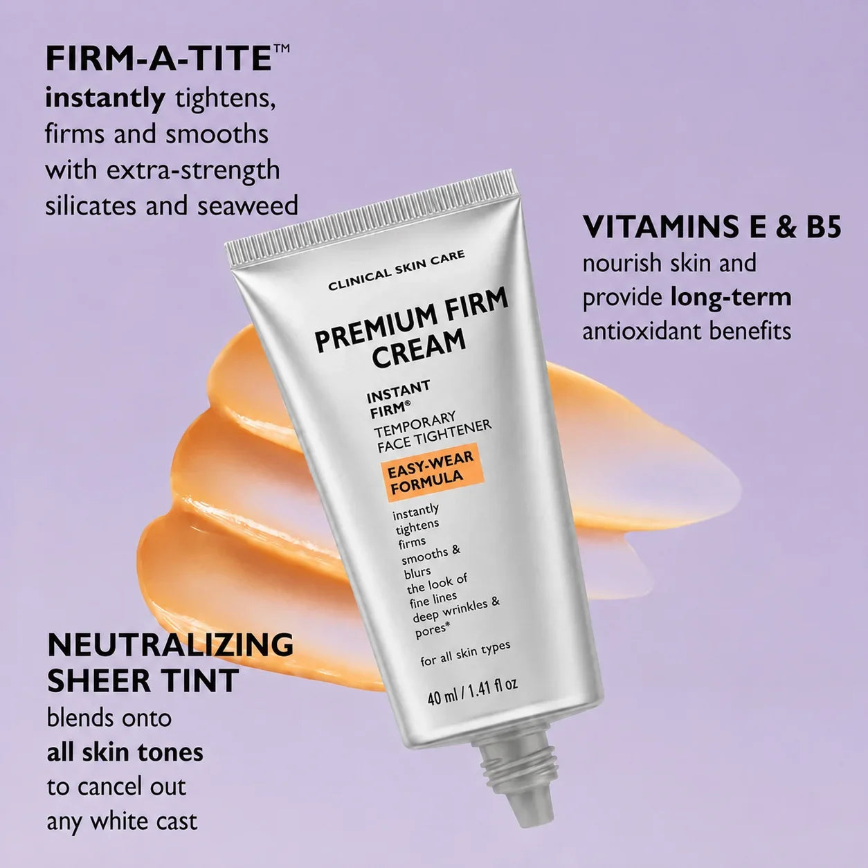 Instant Firming Temporary Face Tightener Easy-Wear Formula