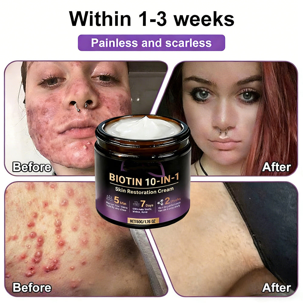 ✨Made and Shipped from USA ✨Biotin 10-in-1 Skin Restoration Cream 🍀