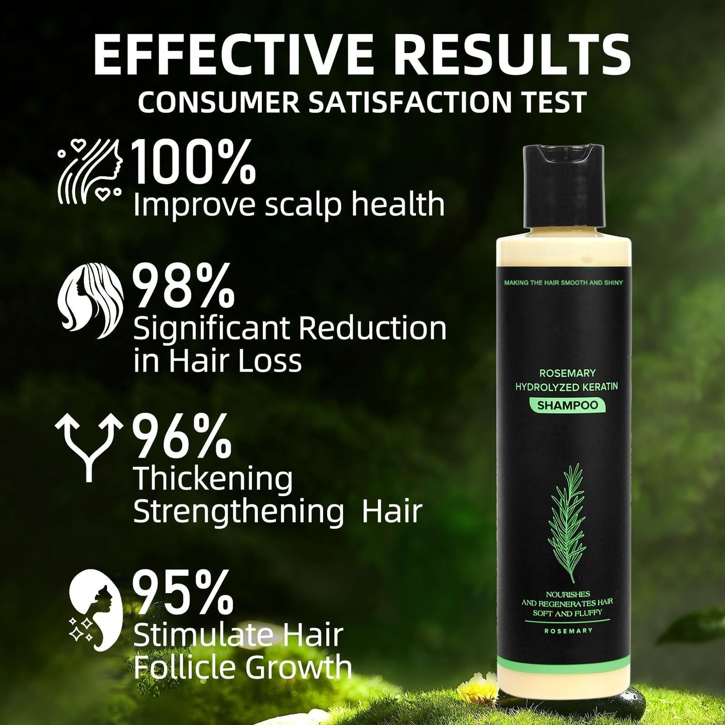 💝2026✨LAST DAY SALE 70% OFF!🏆Organic Rosemary Hair Growth Shampoo