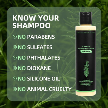 💝2026✨LAST DAY SALE 70% OFF!🏆Organic Rosemary Hair Growth Shampoo