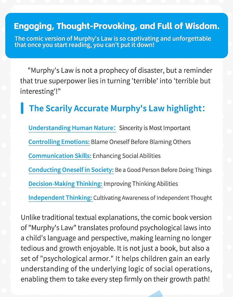 🔥 Last day - 50% off 🙏🏼 Murphy’S Law Life Principles for Children：A Comprehensive Guide Tobenef